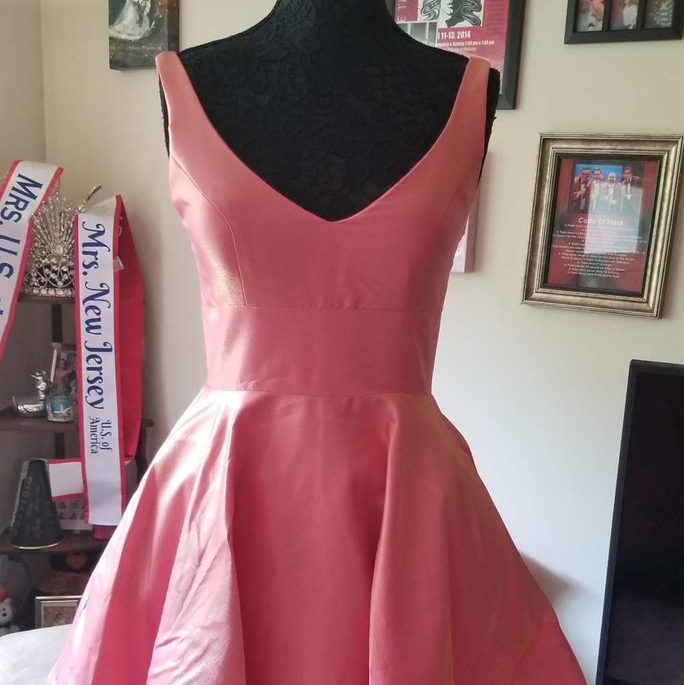 Xscape Coral Cocktail Dress